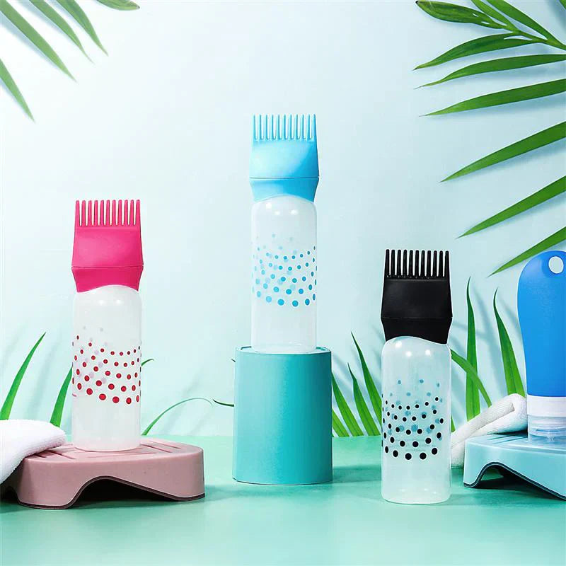 Empty Hair Dye Bottle - Reusable With Applicator Brush Bottles - 120ml