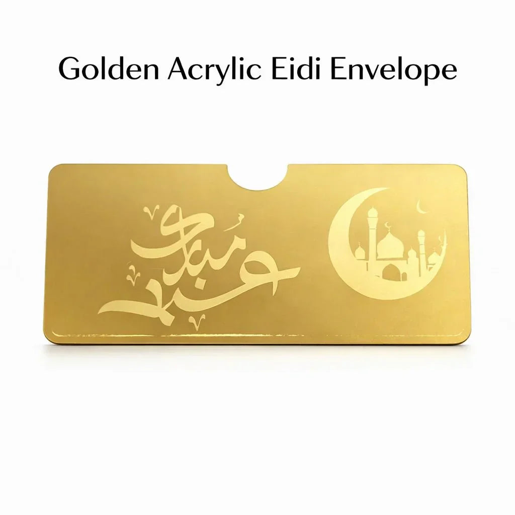 Golden acrylic golden envelope