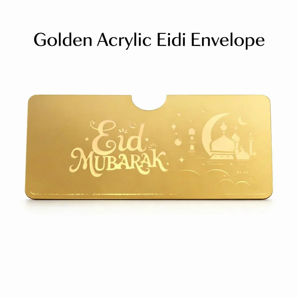 Golden acrylic golden envelope