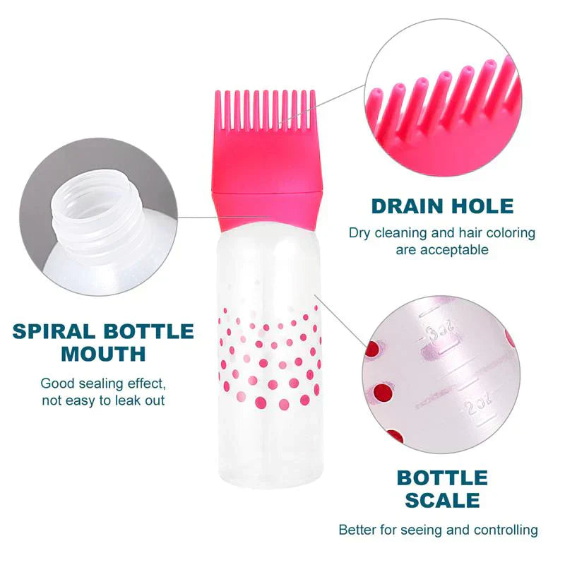 Empty Hair Dye Bottle - Reusable With Applicator Brush Bottles - 120ml