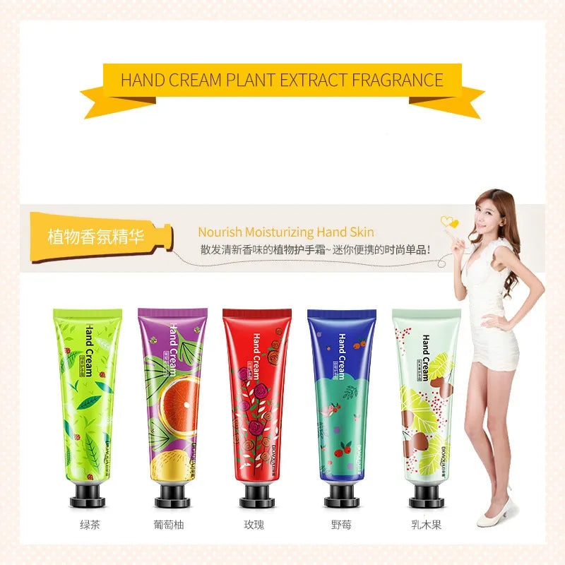 Bioaqua Plant Fragrance Moisturizing Hand Cream Set - Pack of 5
