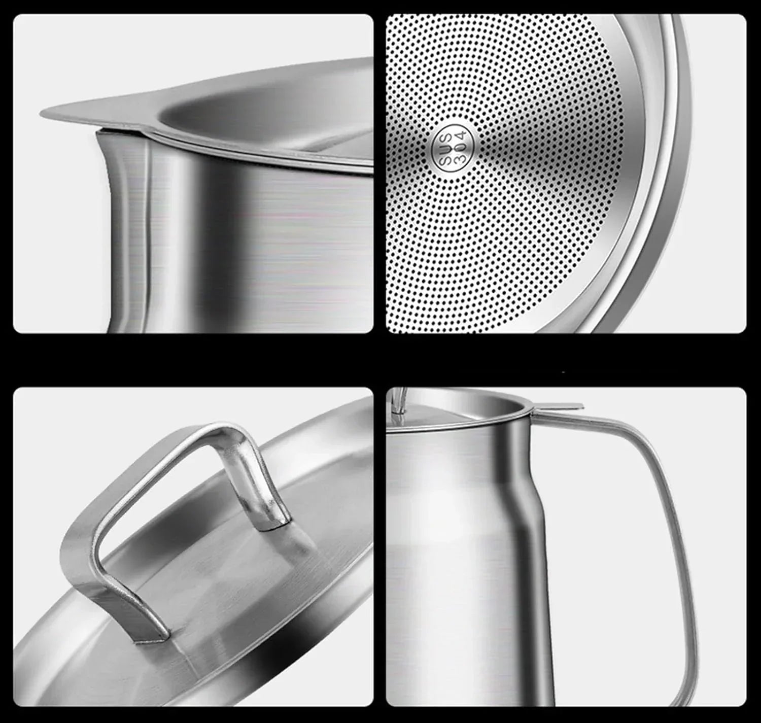 Stainless Steel Large Capacity Oil Filter Pot