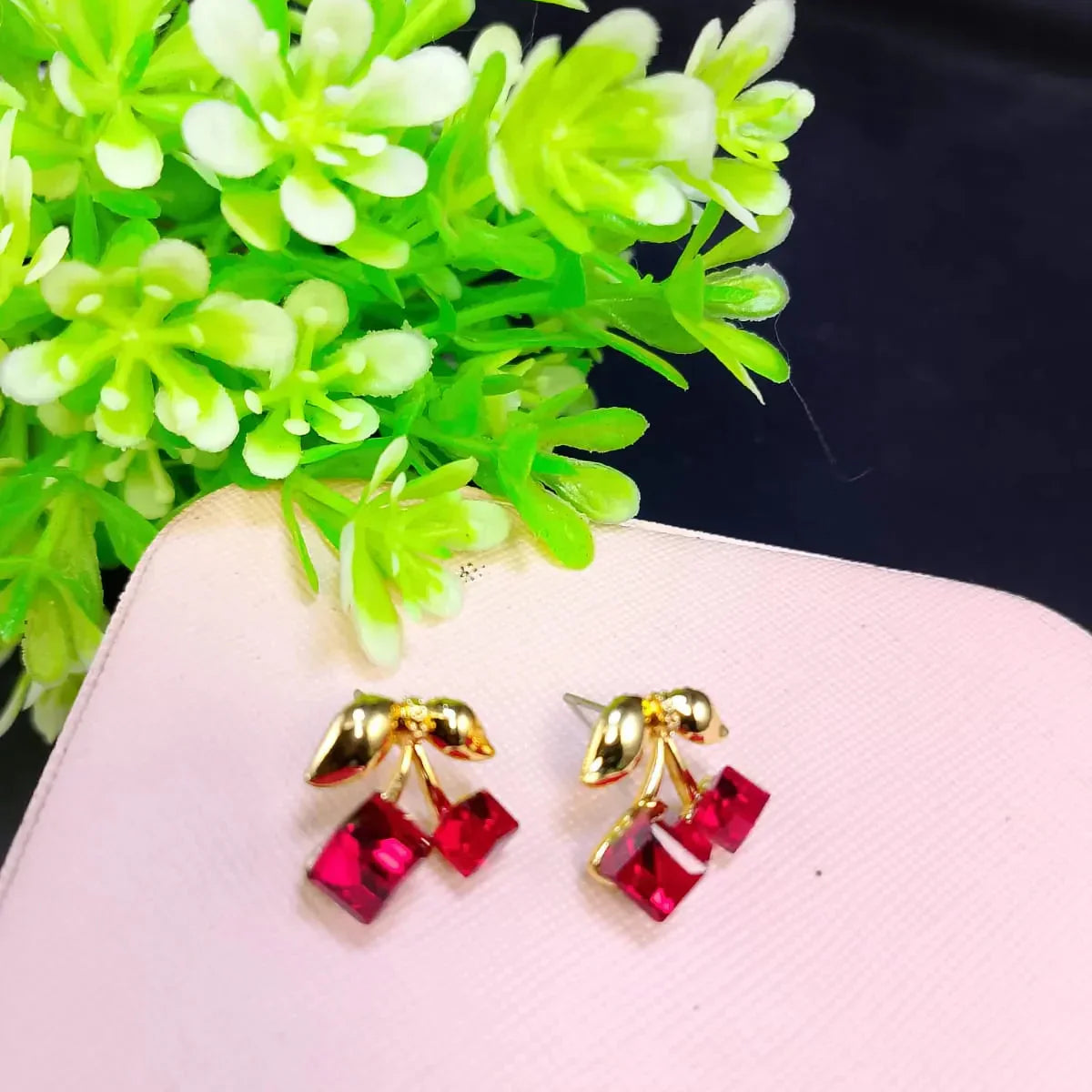 Crystal Stone Design Earrings