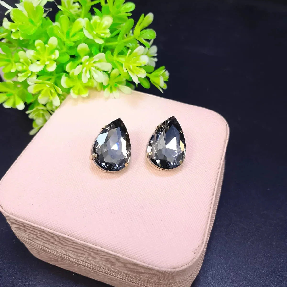 Drop stone stud Earrings
