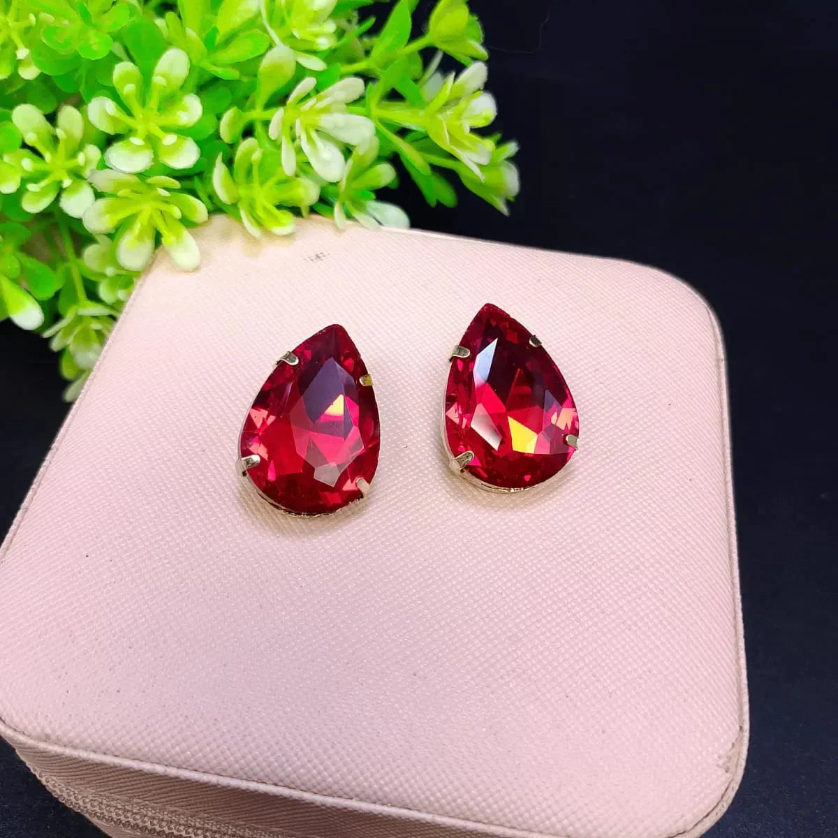 Drop stone stud Earrings