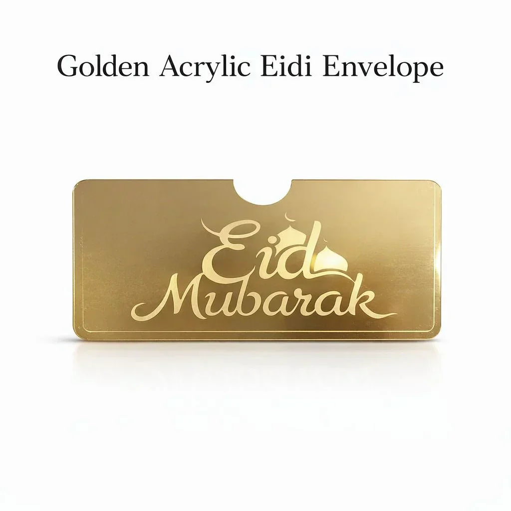 Golden  acrylic golden envelope