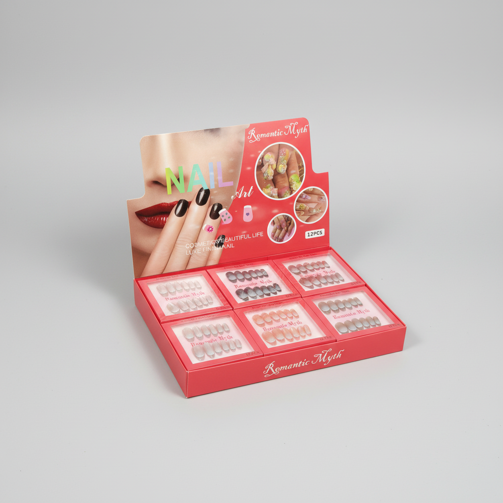 Romantic Myth Nail Art  Press On Gel Nails - Each Box 12Pcs