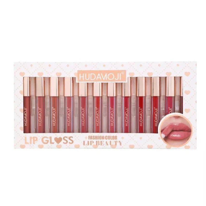 Hudamoji Fashion Color Lip Beauty Lip Gloss Pack of 12