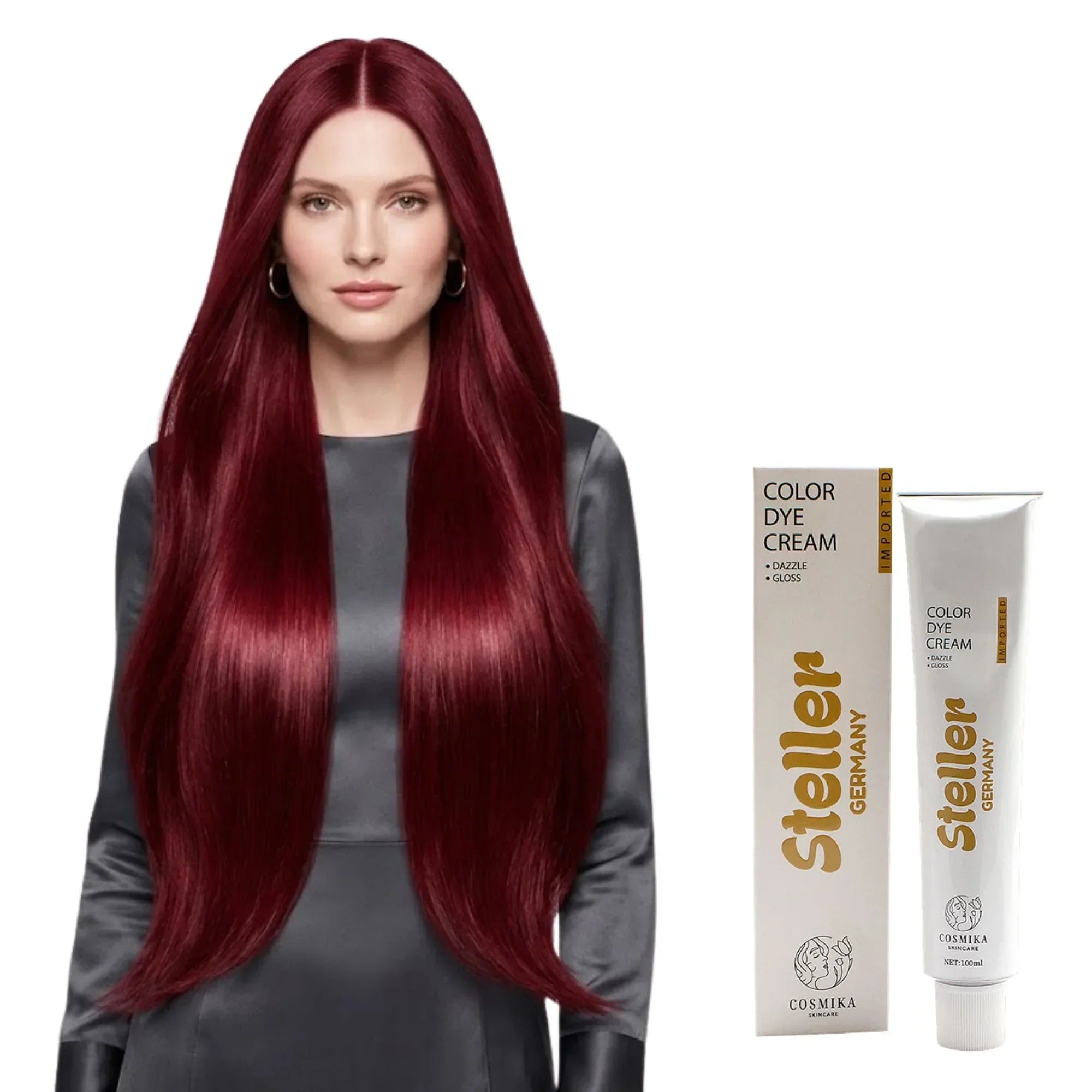 Steller Germany Color Dye Cream - 7/55 Extra Intensive Red - 100ml