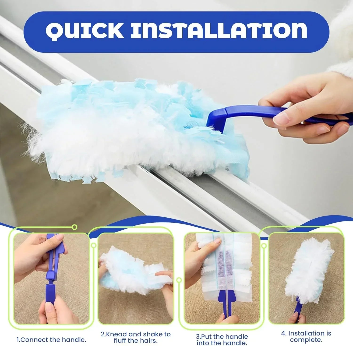 Static Dusting Brush Handheld Suitable for Living Room, Bedroom