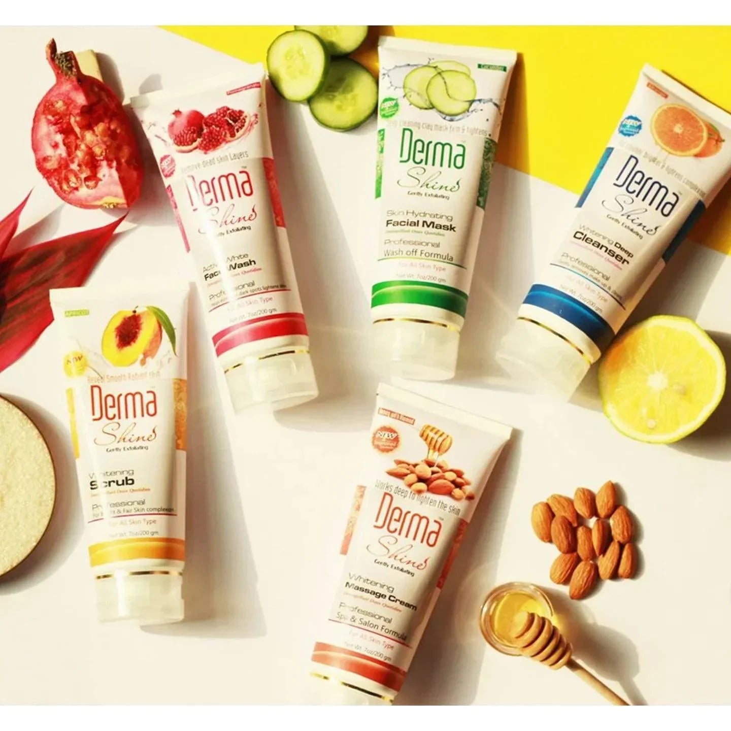Derma Shine 6 in 1 Facial Fruit Kit - 70ml Each