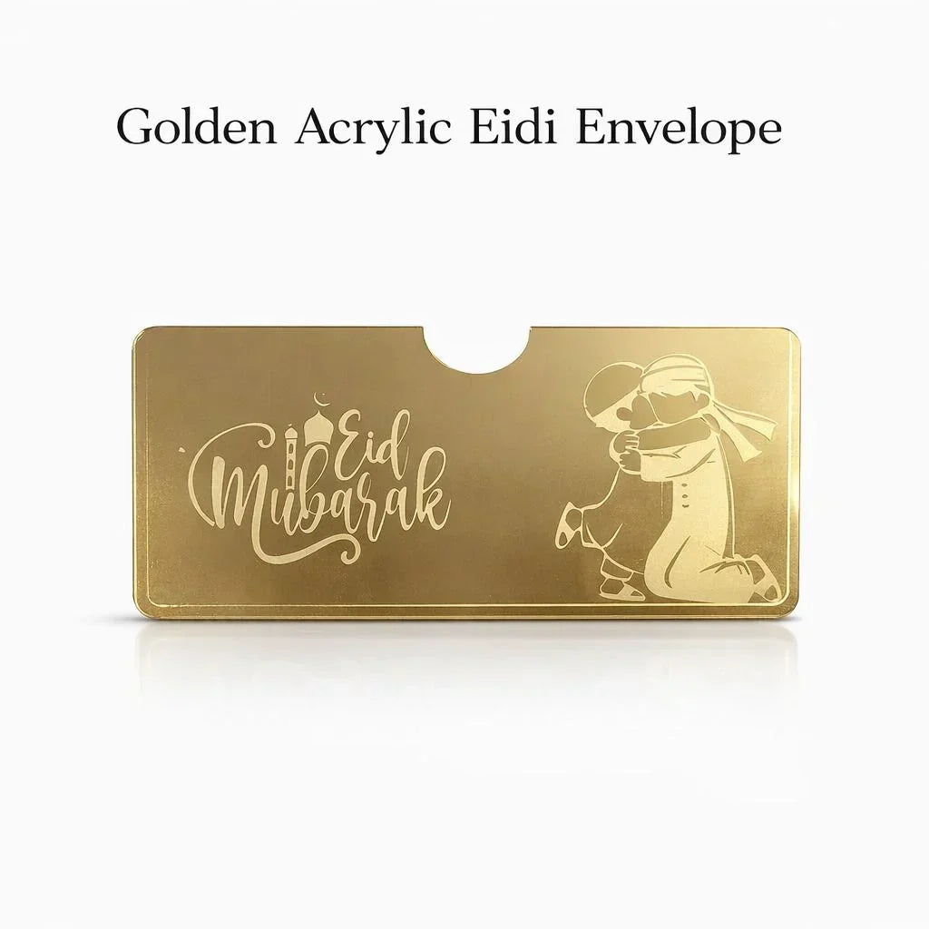 Golden  acrylic golden envelope