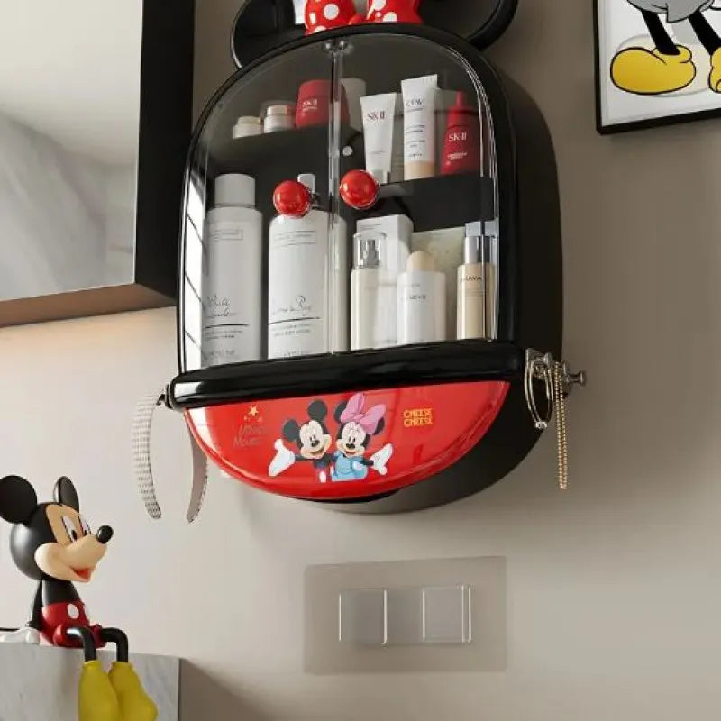 Mickey & Minnie Mouse No-Drill Wall-Mounted Cosmetic Organizer