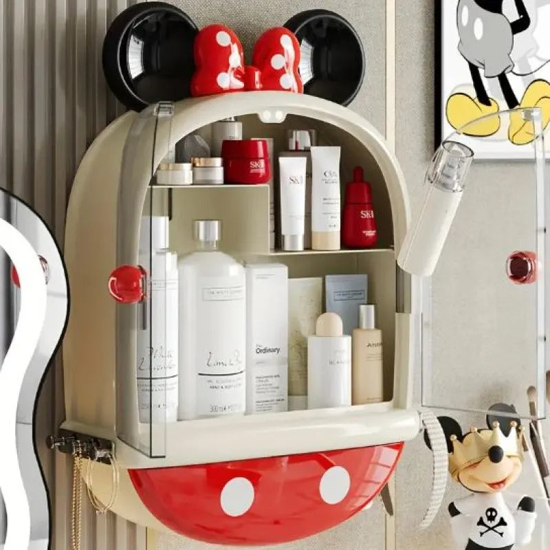 Mickey & Minnie Mouse No-Drill Wall-Mounted Cosmetic Organizer