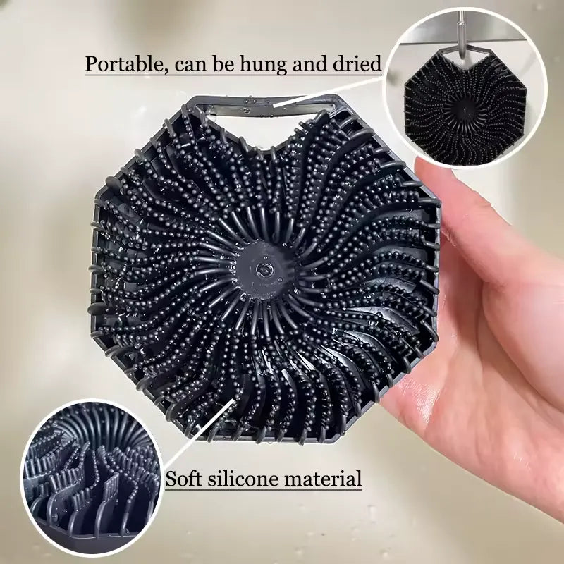 Round Silicone Body Scrubber – Soft Exfoliating Bath & Shower Scrub Brush