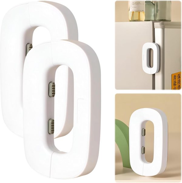 Child Safety Refrigerator Lock, Refrigerator Door Lock, Self Adhesive Freezer Door, Refrigerator Door, Double Safety Button, Home Safe Design, Child Proof Refrigerator Door Lock Multicolor